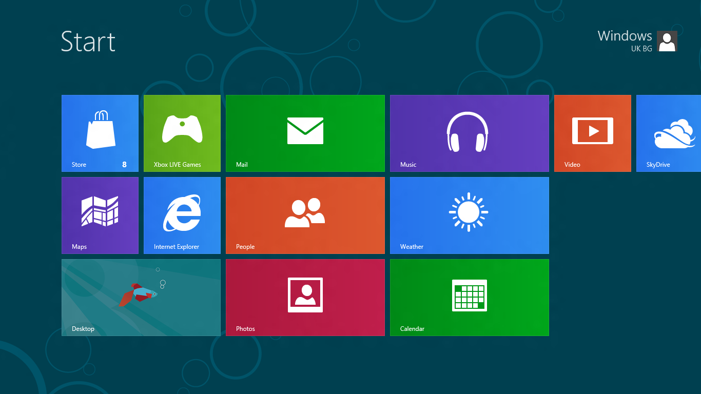 windows 8 start menu