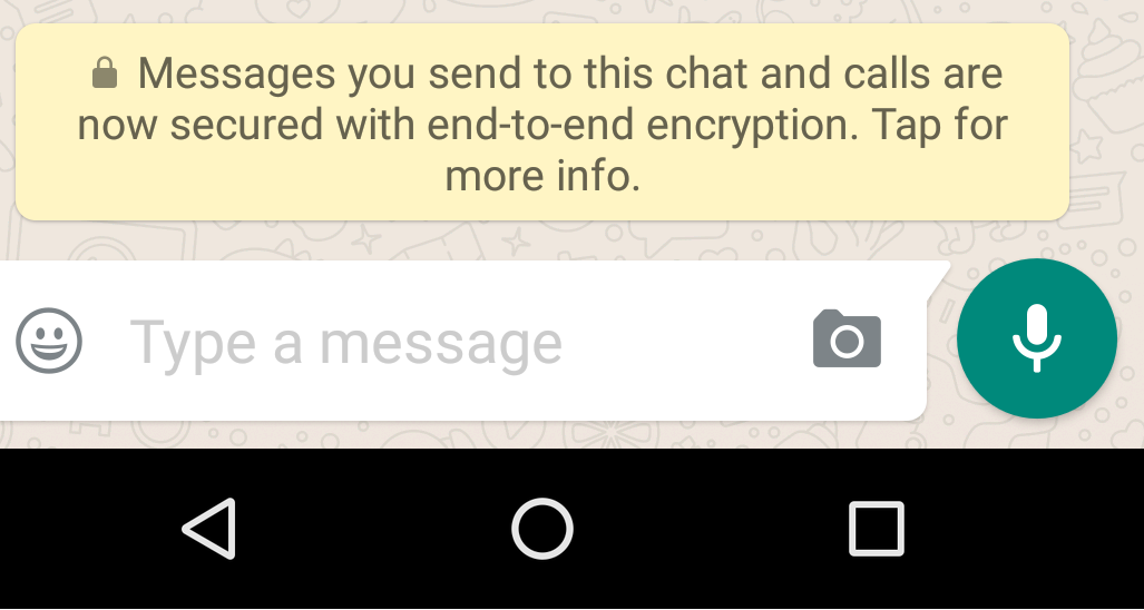 whatapp secure message